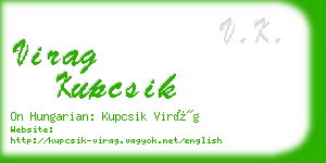 virag kupcsik business card